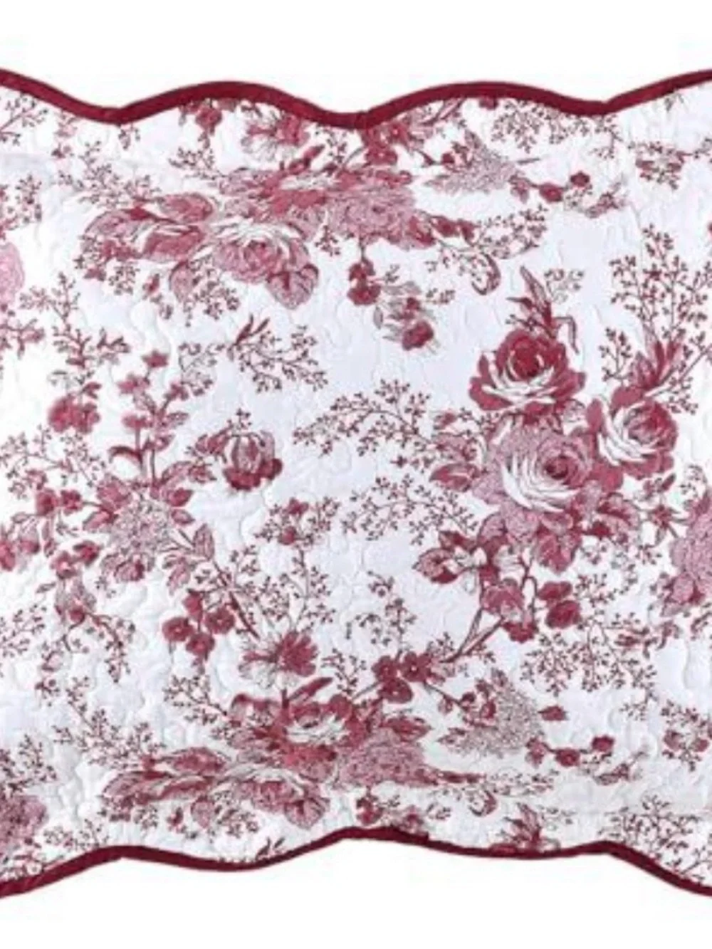 Classic Rose Floral Quilt Set – White and Red. Wonderful